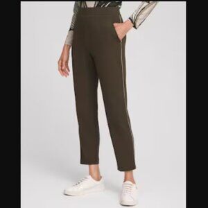 Chico's Zenergy® Caviar Bead Scuba Ankle Pants in Primordial Forest Size XL/16